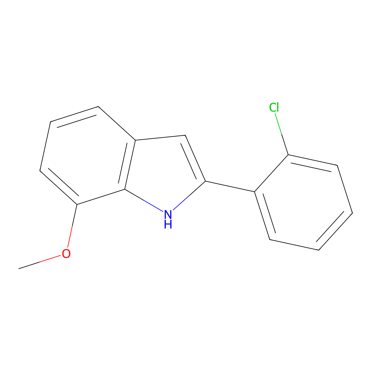 2-(2-Chlorophenyl)-7-methoxy-1H-indole molecular structure, CAS 1188101-10-1