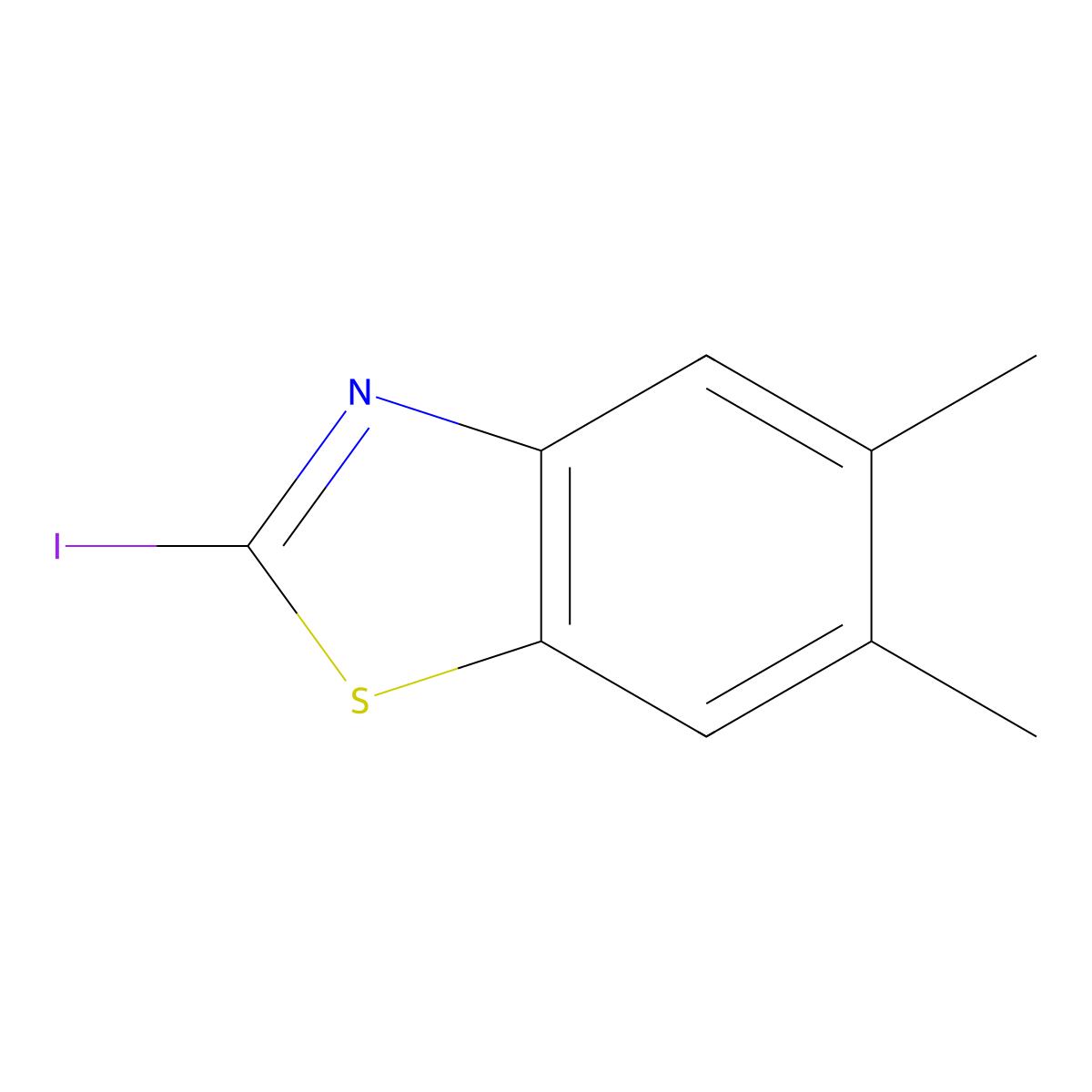 2-Iodo-5,6-dimethylbenzo[d]thiazole molecular structure, CAS 1188109-65-0