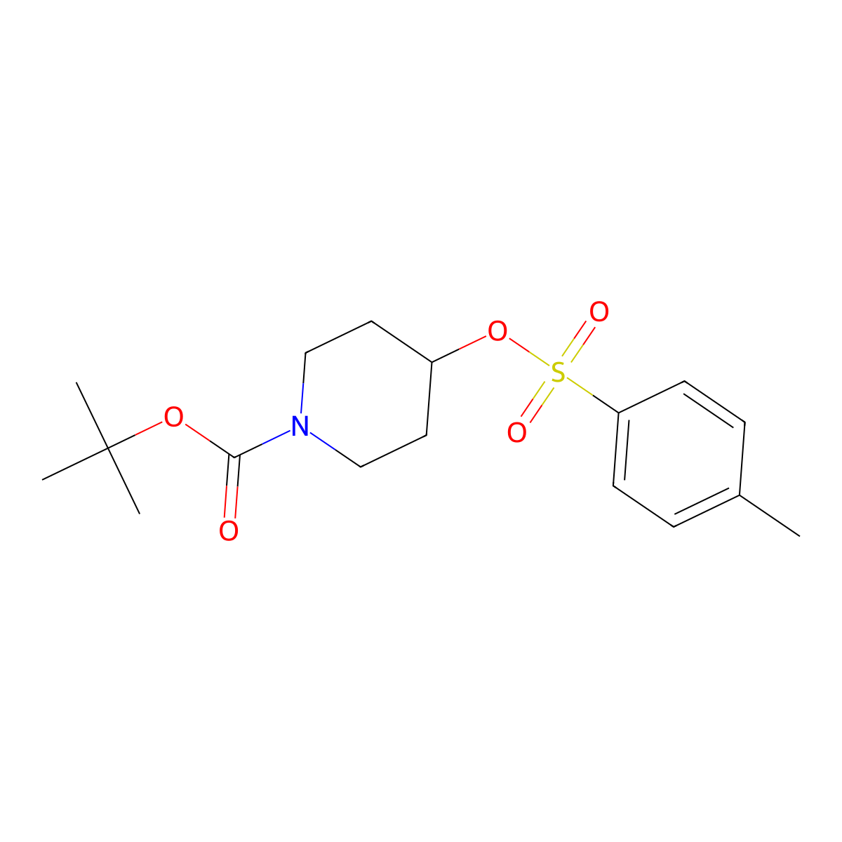 1-(tert-Butoxycarbonyl)-4-(p-toluenesulfonyloxy)piperidine molecular structure, CAS 118811-07-7