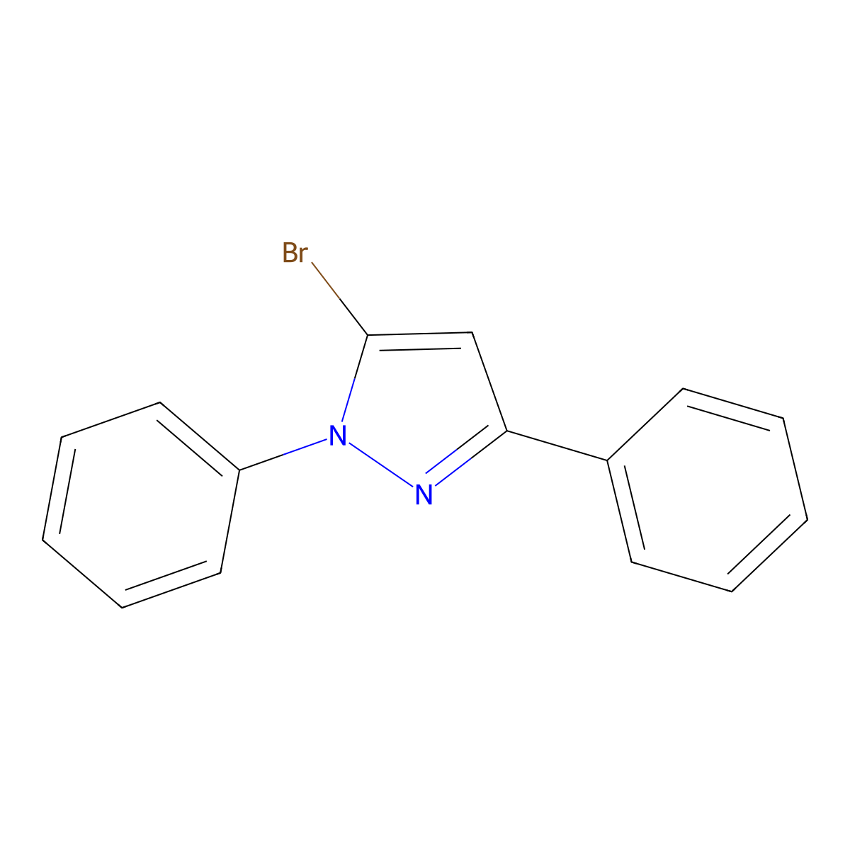 5-Bromo-1,3-diphenyl-1H-pyrazole molecular structure, CAS 1188115-46-9