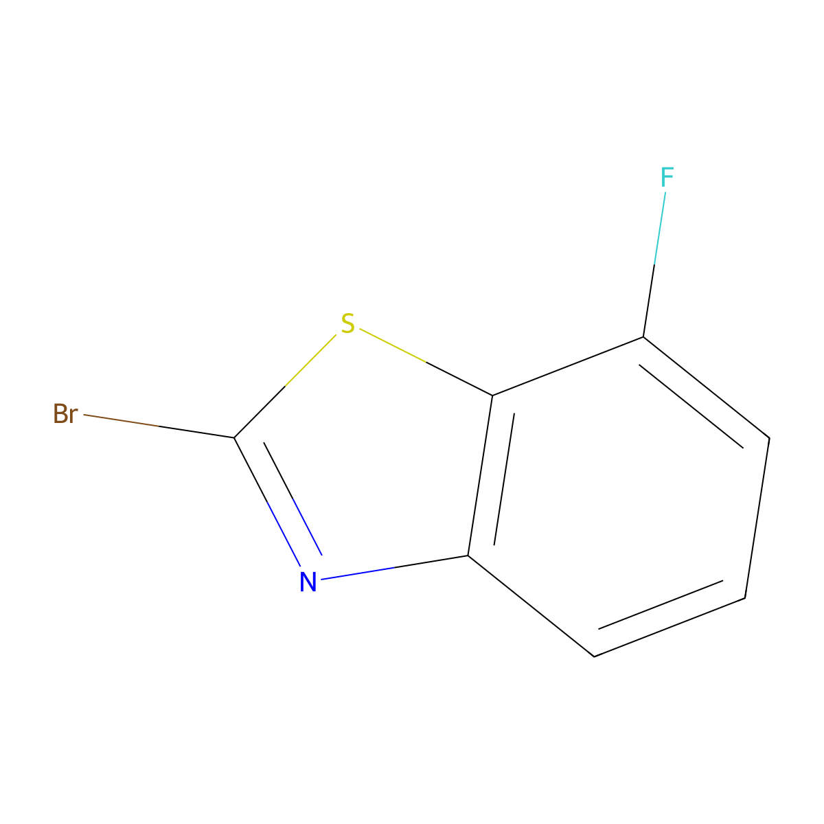 2-Bromo-7-fluorobenzo[d]thiazole molecular structure, CAS 1188130-52-0