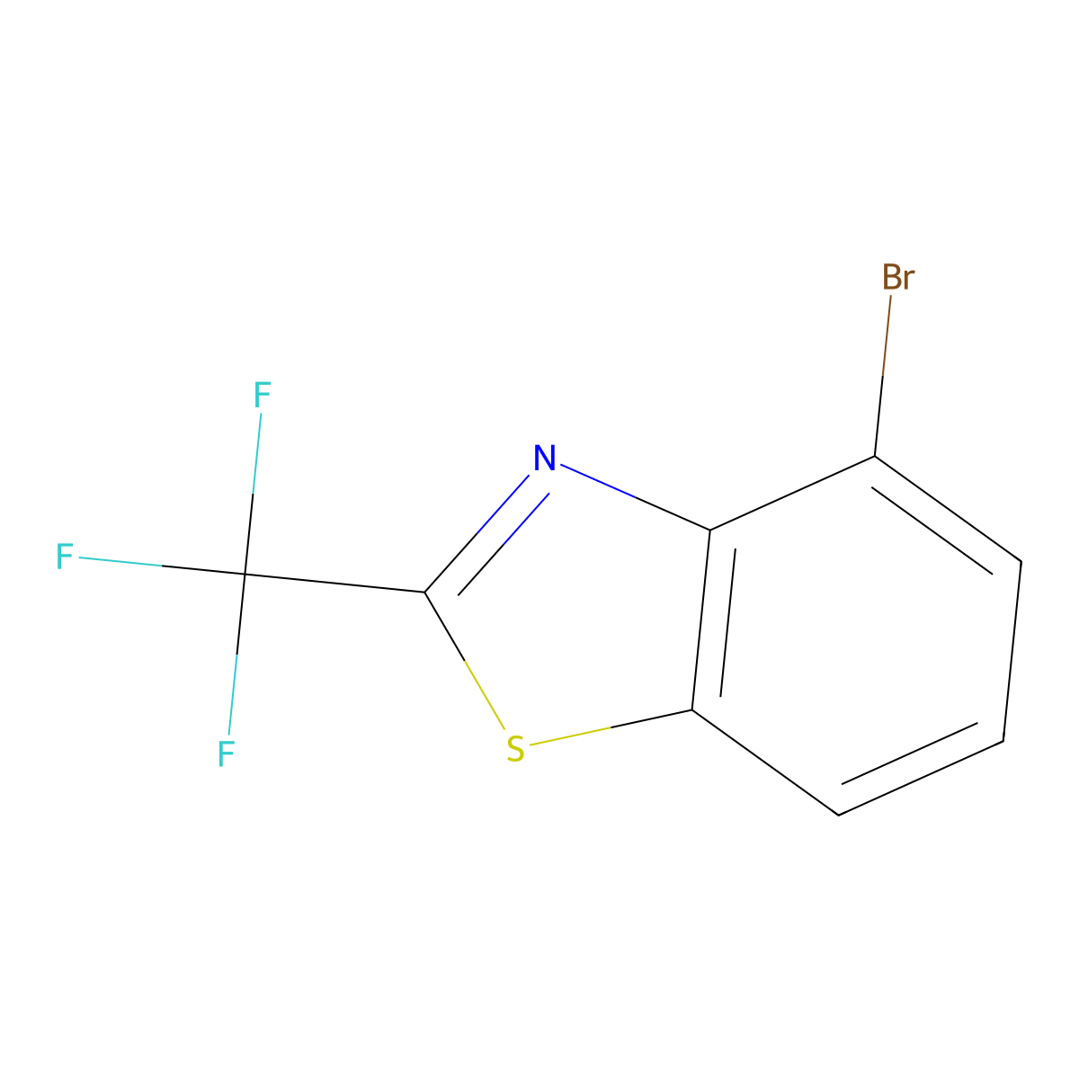 4-Bromo-2-(trifluoromethyl)benzo[d]thiazole molecular structure, CAS 1188136-39-1