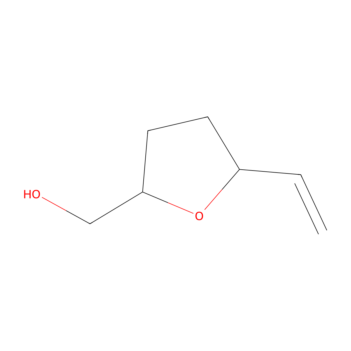 rac-((2R,5S)-5-ethenyloxolan-2-yl)methanol molecular structure, CAS 118814-24-7