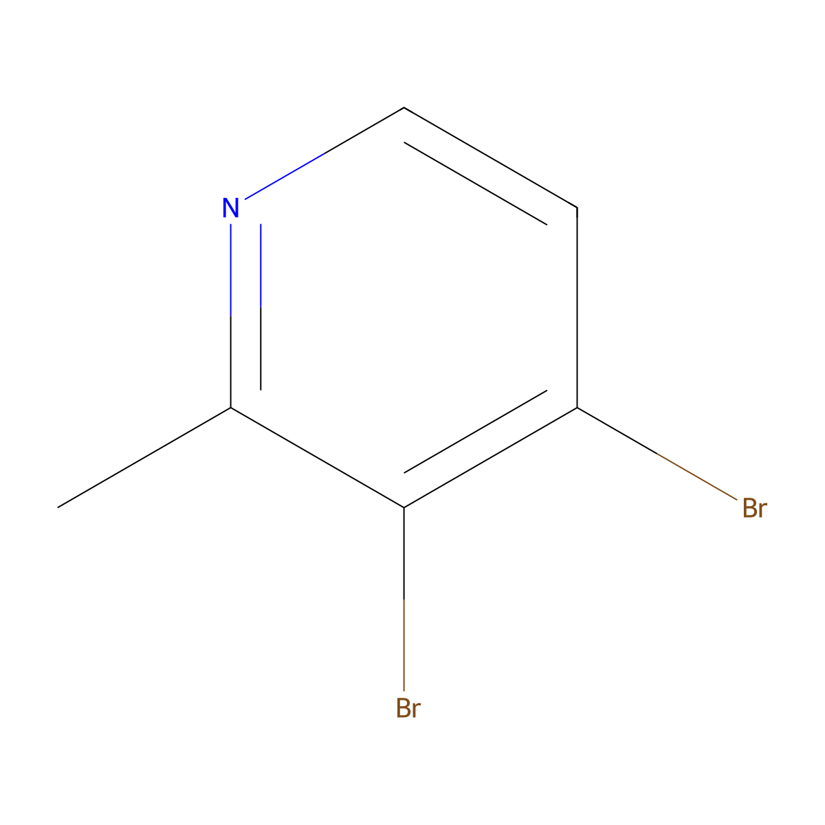 3,4-Dibromo-2-methylpyridine molecular structure, CAS 1188140-60-4