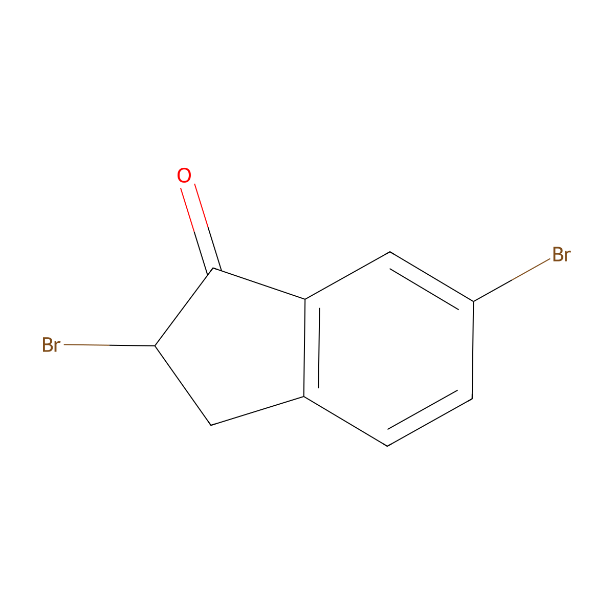 2,6-dibromo-2,3-dihydro-1H-inden-1-one molecular structure, CAS 1188141-94-7