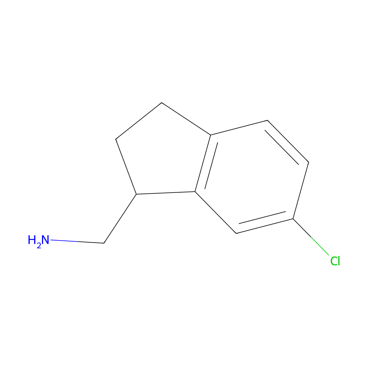 (6-Chloro-2,3-dihydro-1H-inden-1-yl)methanamine molecular structure, CAS 1188141-98-1
