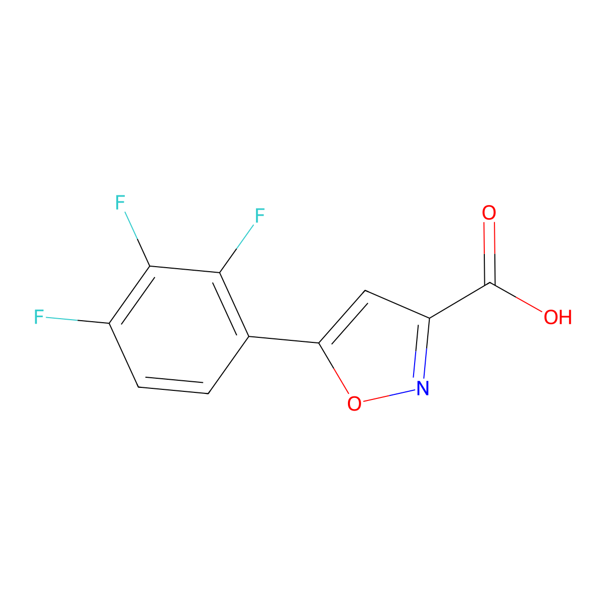 5-(2,3,4-Trifluorophenyl)-1,2-oxazole-3-carboxylic acid molecular structure, CAS 1188143-67-0