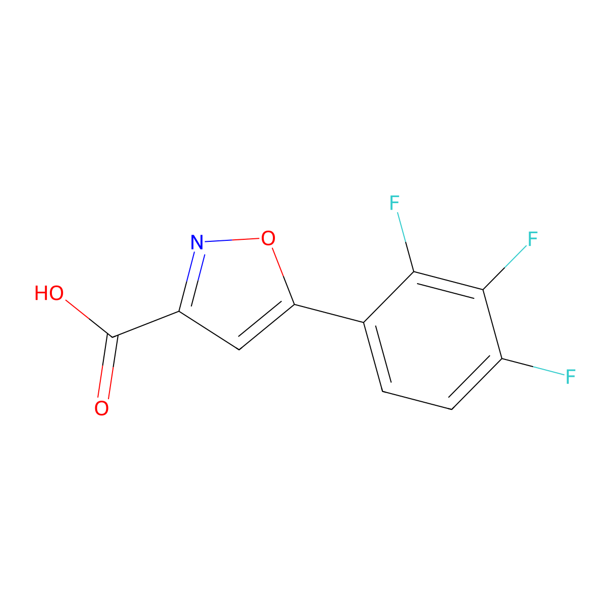 5-(2,3,4-Trifluorophenyl)-1,2-oxazole-3-carboxylic acid molecular structure, CAS 1188143-67-0
