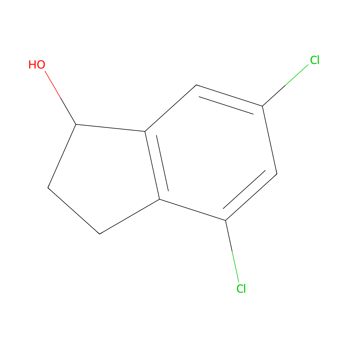 4,6-dichloro-2,3-dihydro-1H-inden-1-ol molecular structure, CAS 1188143-94-3