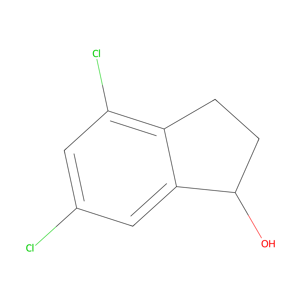 4,6-dichloro-2,3-dihydro-1H-inden-1-ol molecular structure, CAS 1188143-94-3