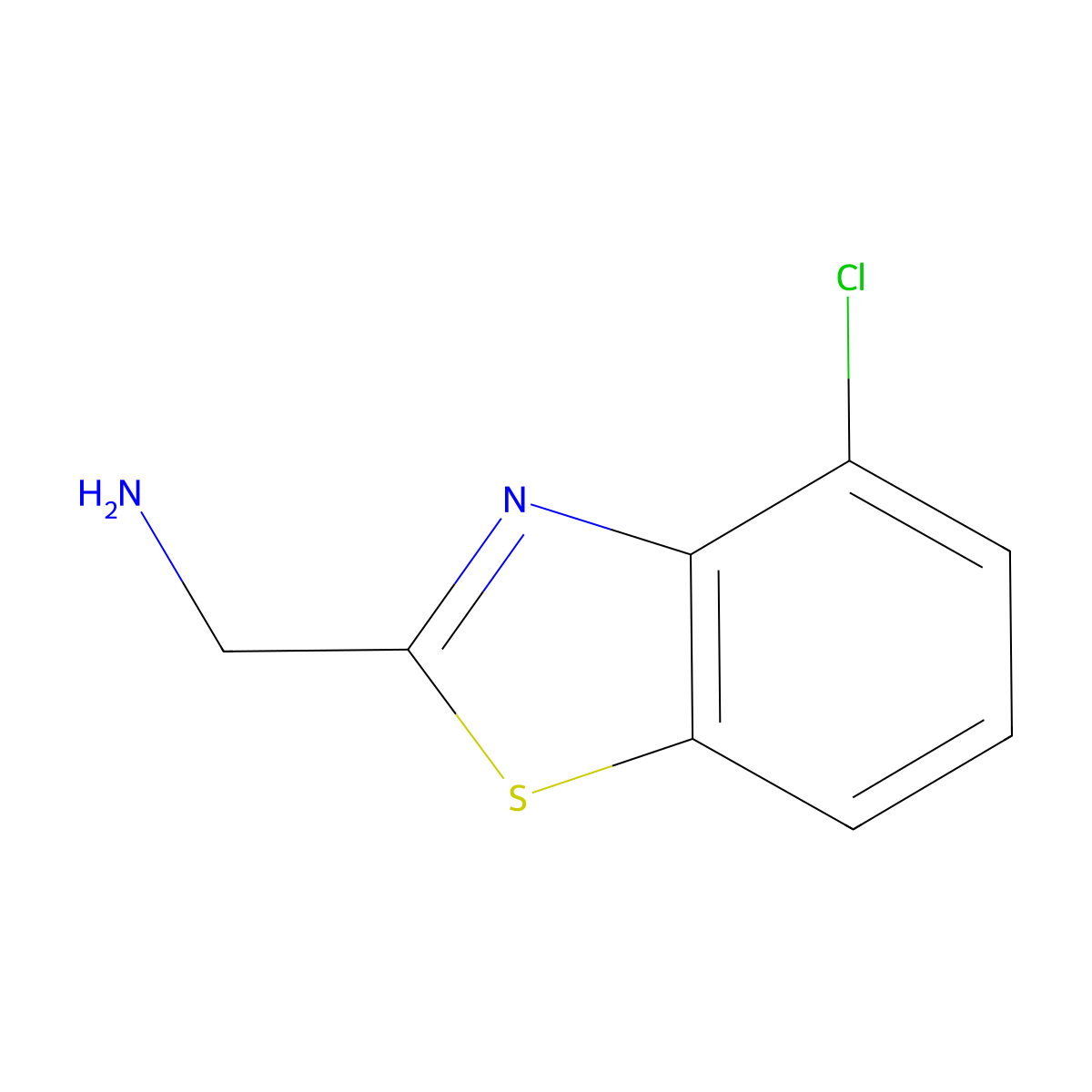 1-(4-Chloro-1,3-benzothiazol-2-yl)methanamine molecular structure, CAS 1188145-67-6