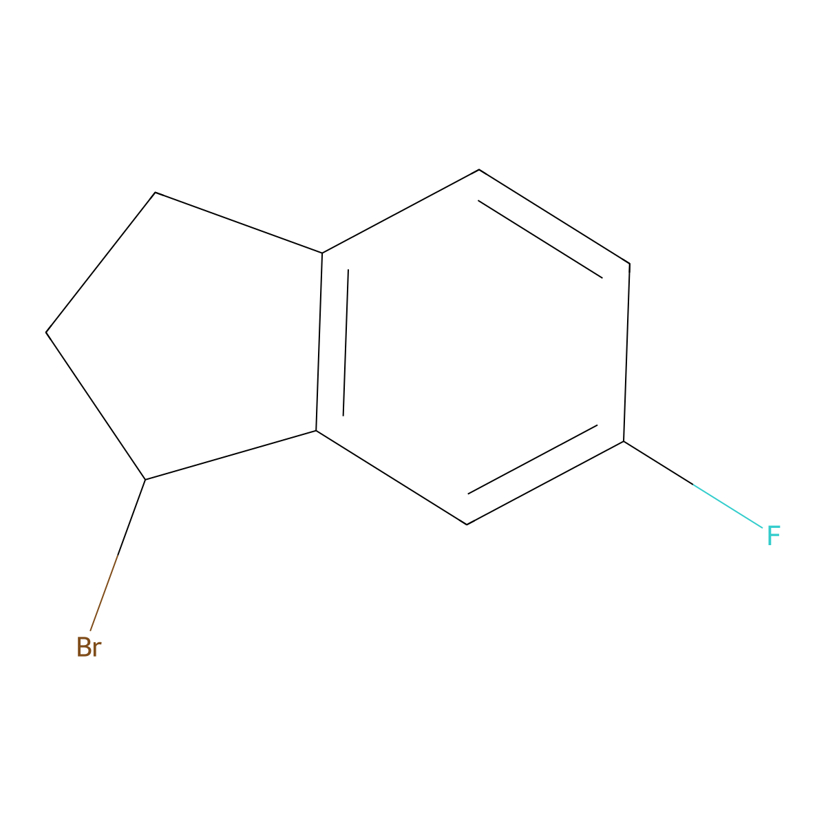 1-bromo-6-fluoro-2,3-dihydro-1H-indene molecular structure, CAS 1188147-00-3