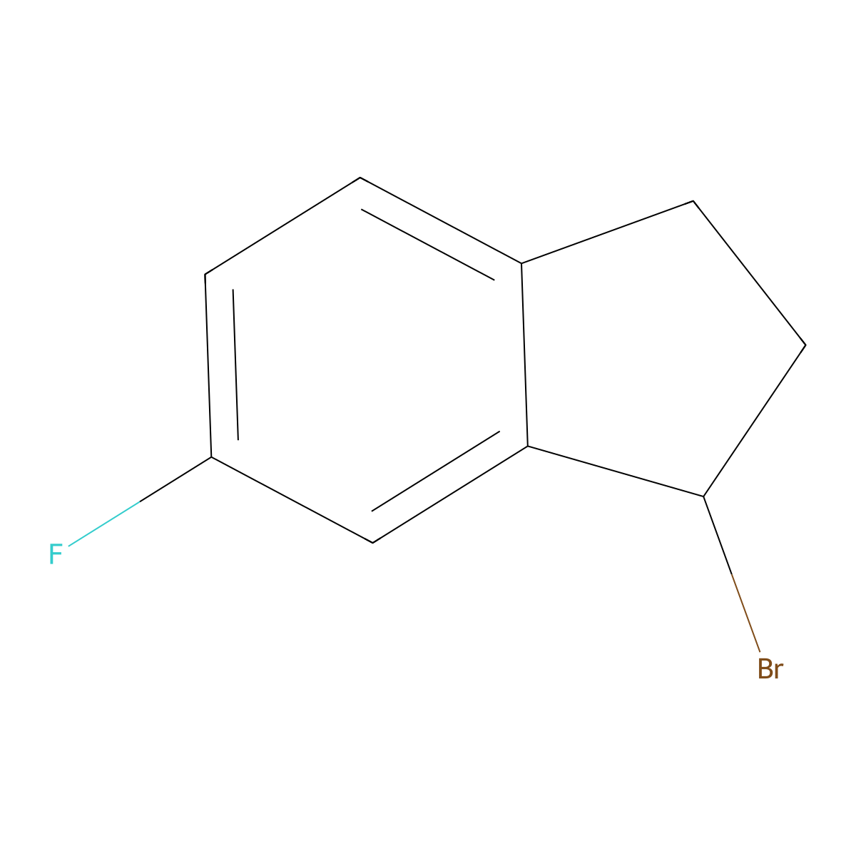 1-bromo-6-fluoro-2,3-dihydro-1H-indene molecular structure, CAS 1188147-00-3