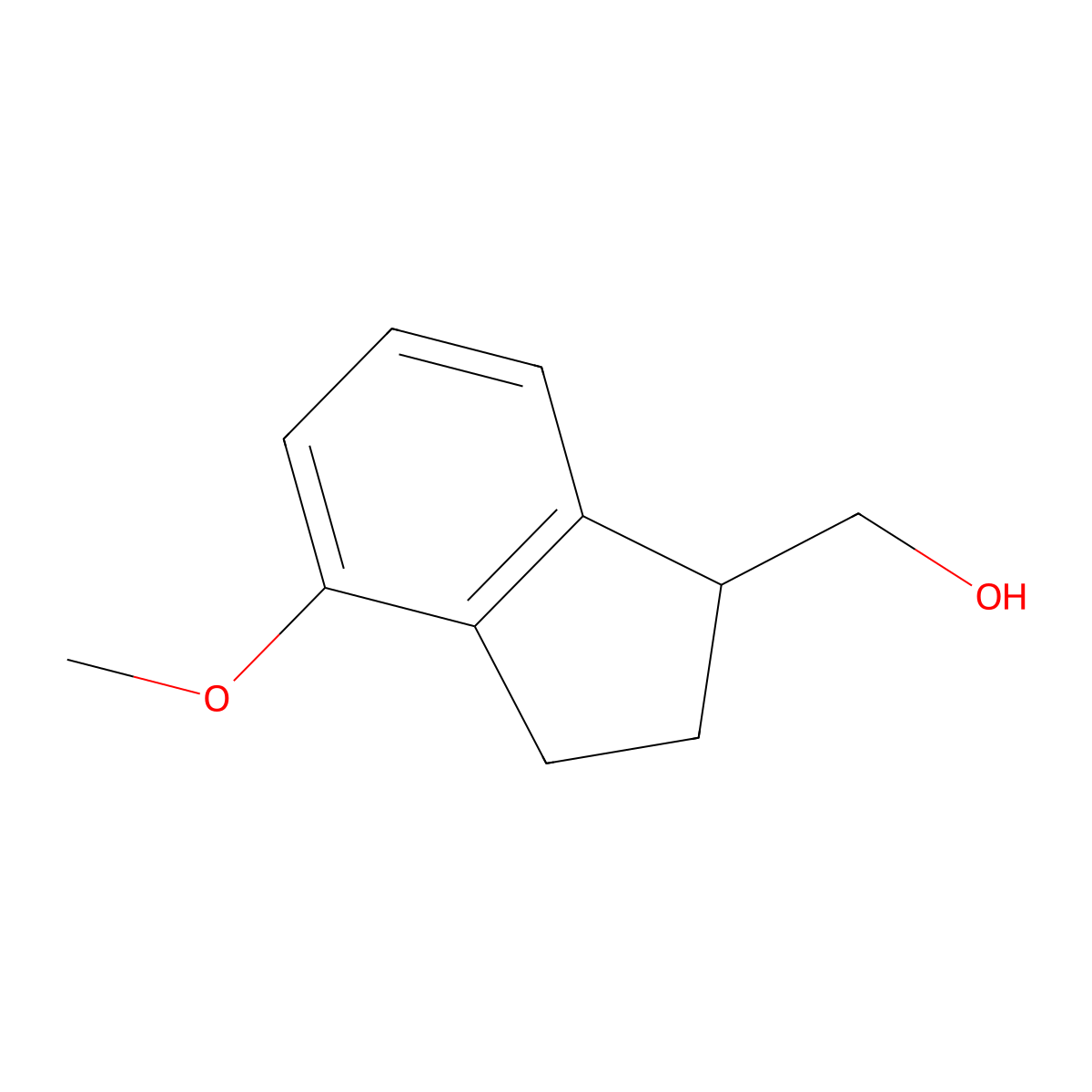 (4-methoxy-2,3-dihydro-1H-inden-1-yl)methanol molecular structure, CAS 1188151-26-9