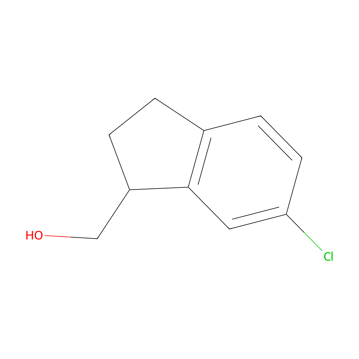 (6-Chloro-2,3-dihydro-1H-inden-1-yl)methanol molecular structure, CAS 1188151-38-3