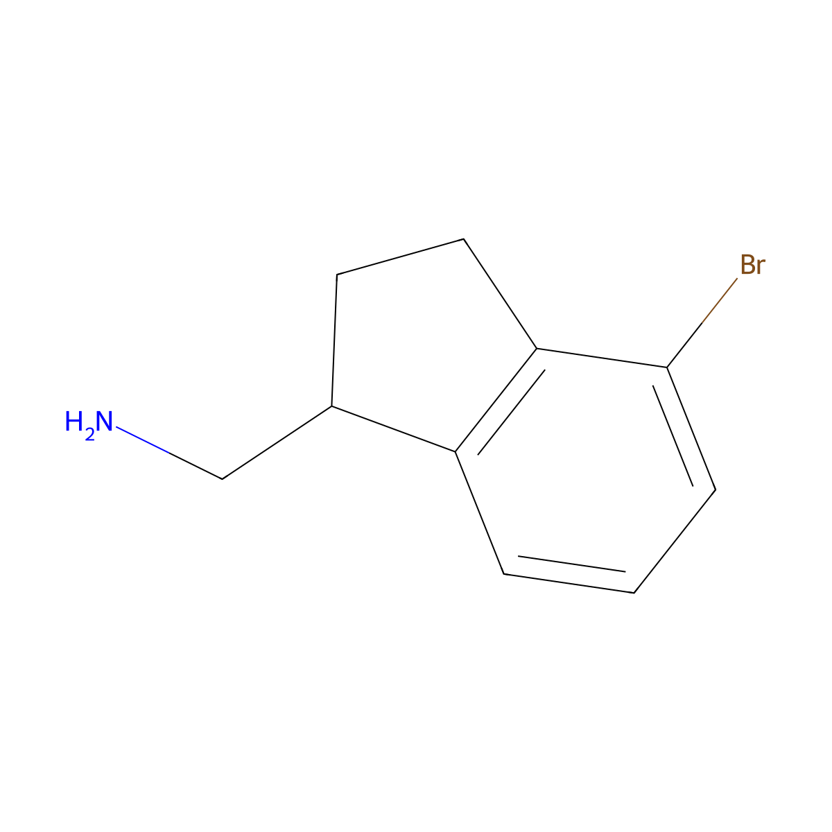 1-(4-bromo-2,3-dihydro-1H-inden-1-yl)methanamine molecular structure, CAS 1188151-84-9