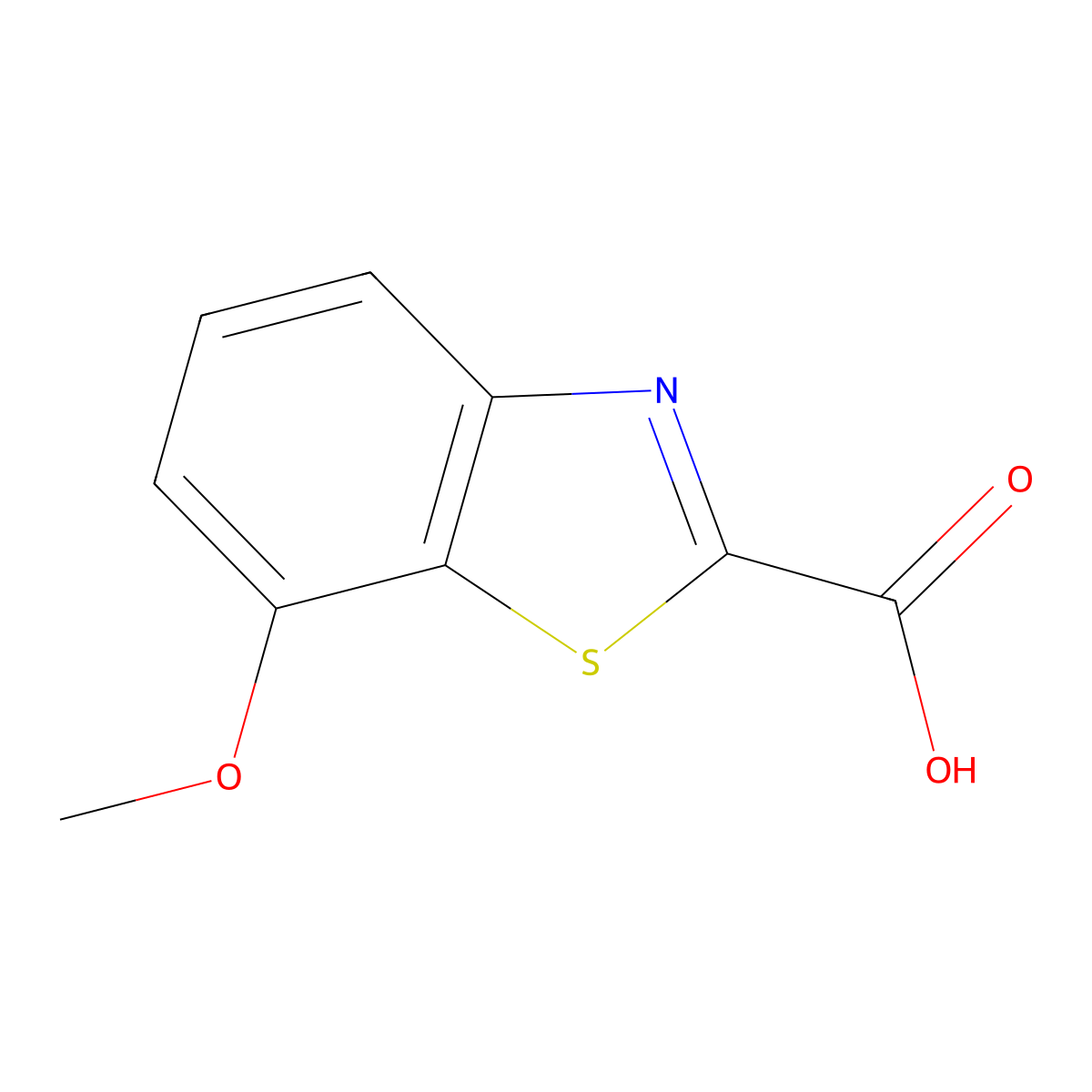 7-Methoxybenzothiazole-2-carboxylic acid molecular structure, CAS 1188162-80-2