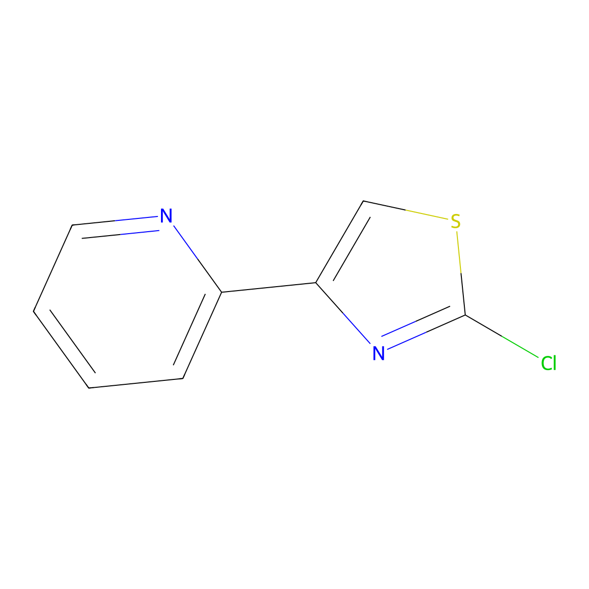 2-Chloro-4-(pyridin-2-yl)thiazole molecular structure, CAS 1188164-65-9