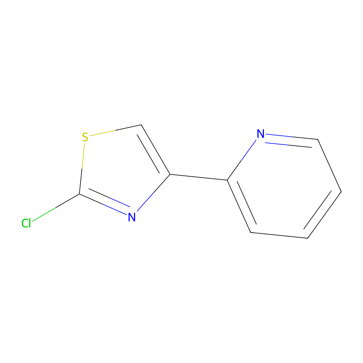 2-Chloro-4-(pyridin-2-yl)thiazole molecular structure, CAS 1188164-65-9