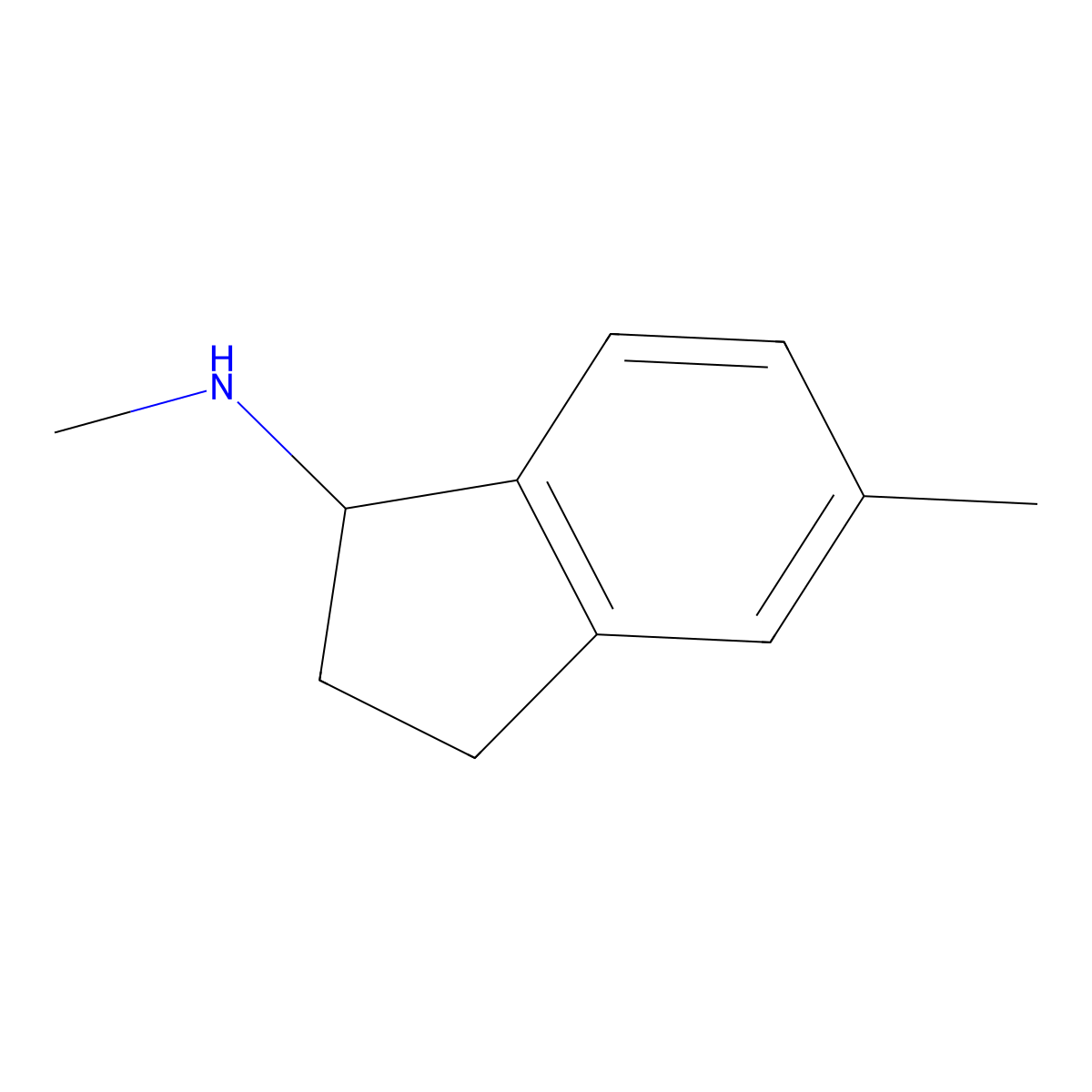 N,5-dimethyl-2,3-dihydro-1H-inden-1-amine molecular structure, CAS 1188164-69-3