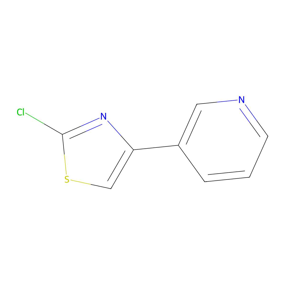 3-(2-Chloro-1,3-thiazol-4-yl)pyridine molecular structure, CAS 1188164-72-8