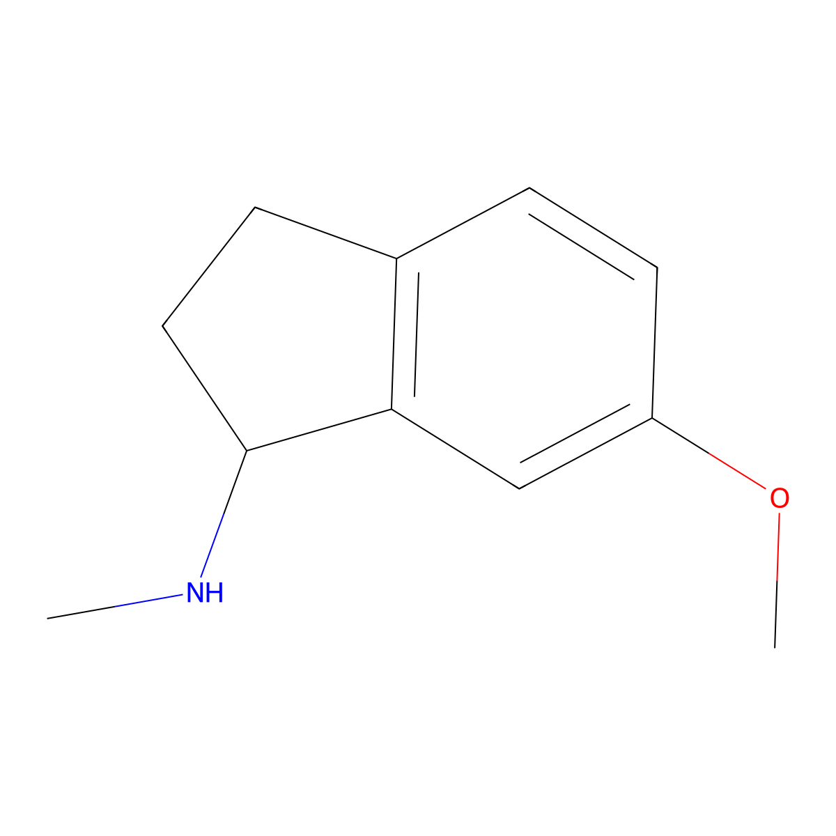 6-methoxy-N-methyl-2,3-dihydro-1H-inden-1-amine molecular structure, CAS 1188164-77-3