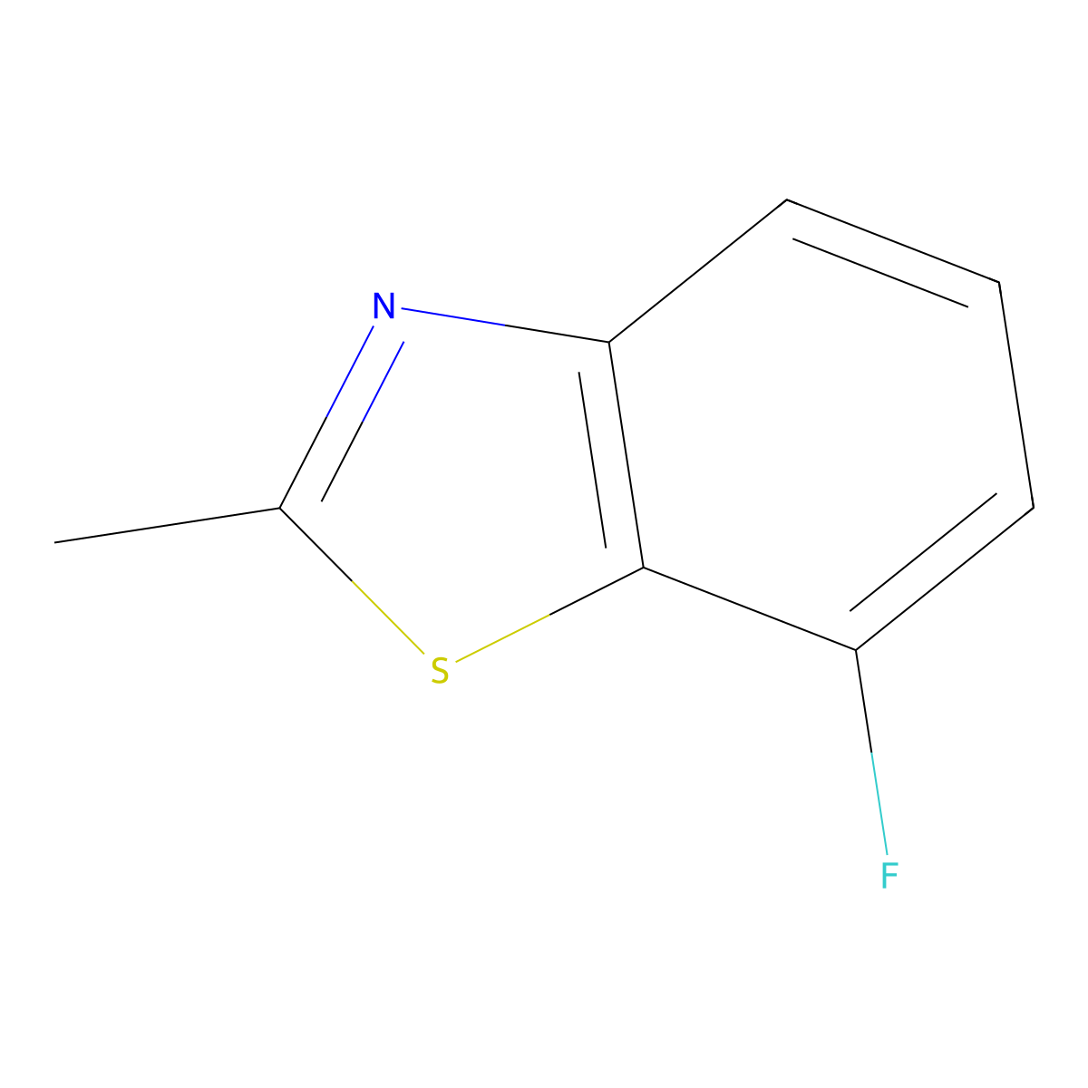 7-Fluoro-2-methylbenzo[d]thiazole molecular structure, CAS 1188164-94-4