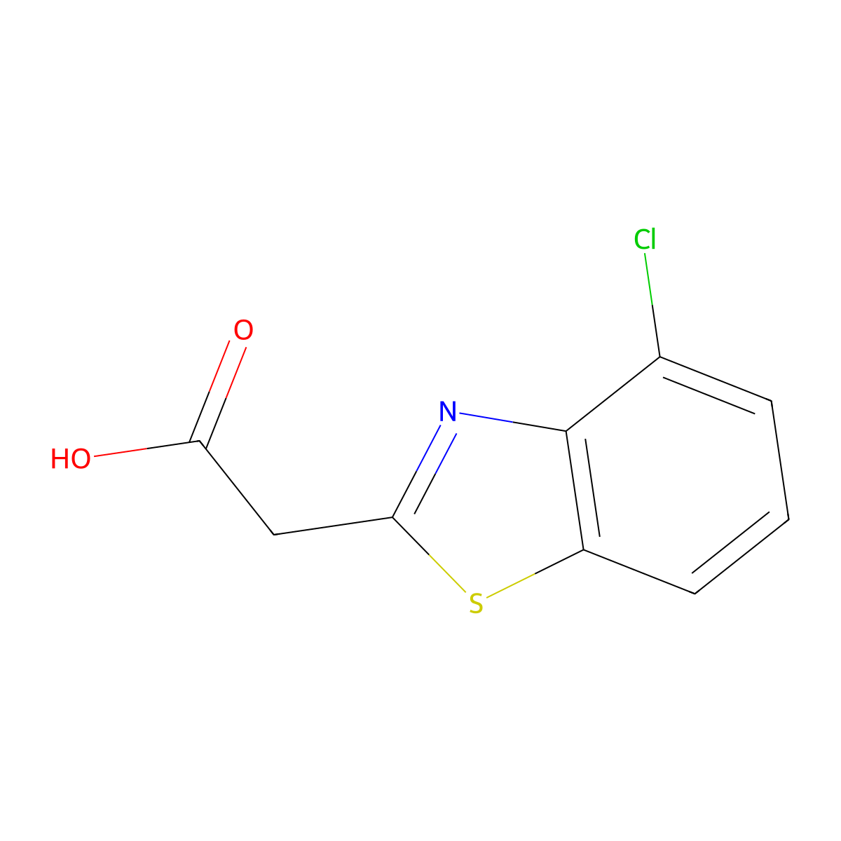 2-(4-Chlorobenzo[D]thiazol-2-YL)acetic acid molecular structure, CAS 1188165-88-9