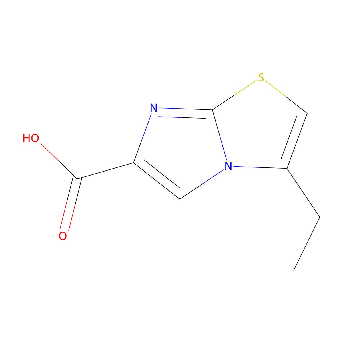 3-Ethylimidazo[2,1-b][1,3]thiazole-6-carboxylic acid molecular structure, CAS 1188166-10-0