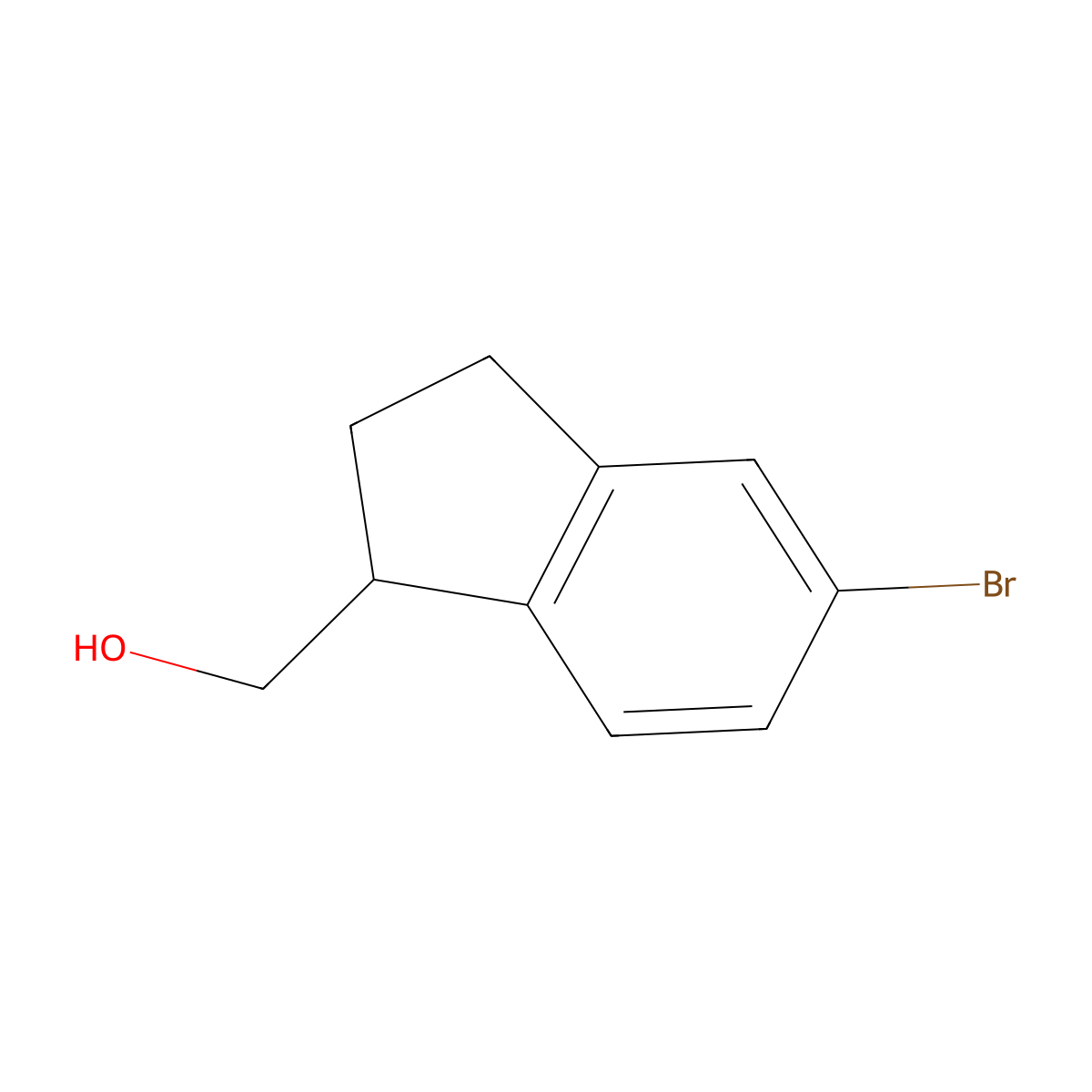 (5-Bromoindan-1-yl)methanol molecular structure, CAS 1188166-32-6
