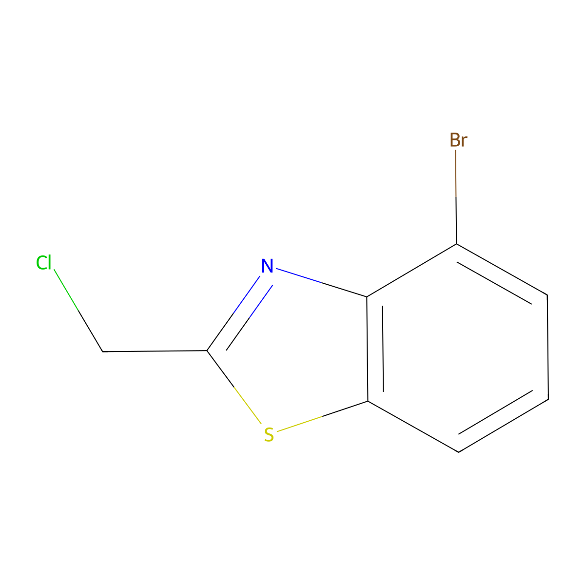 4-Bromo-2-(chloromethyl)-1,3-benzothiazole molecular structure, CAS 1188168-47-9