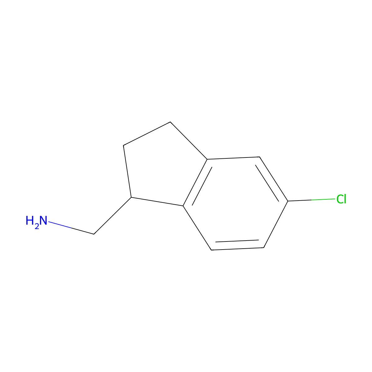 (5-chloro-2,3-dihydro-1H-inden-1-yl)methanamine molecular structure, CAS 1188168-74-2