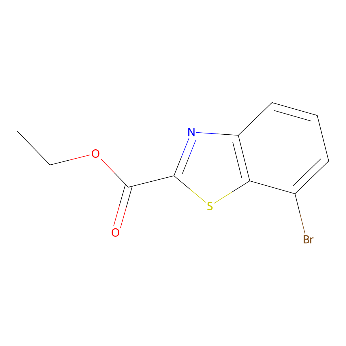 Ethyl 7-bromobenzo[d]thiazole-2-carboxylate molecular structure, CAS 1188170-07-1