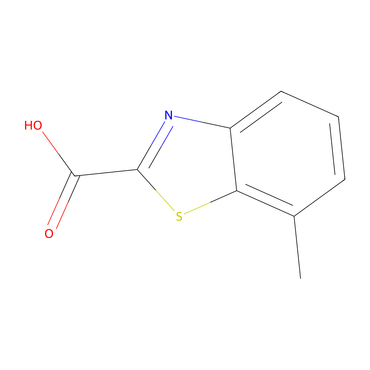 7-Methylbenzo[d]thiazole-2-carboxylic acid molecular structure, CAS 1188226-86-9