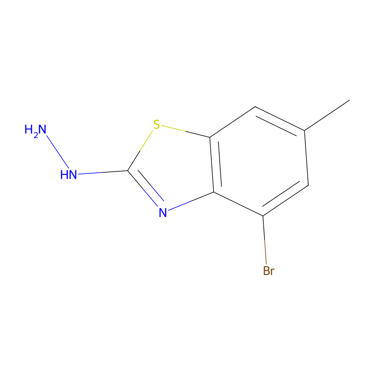 4-Bromo-2-hydrazinyl-6-methylbenzothiazole molecular structure, CAS 1188226-87-0