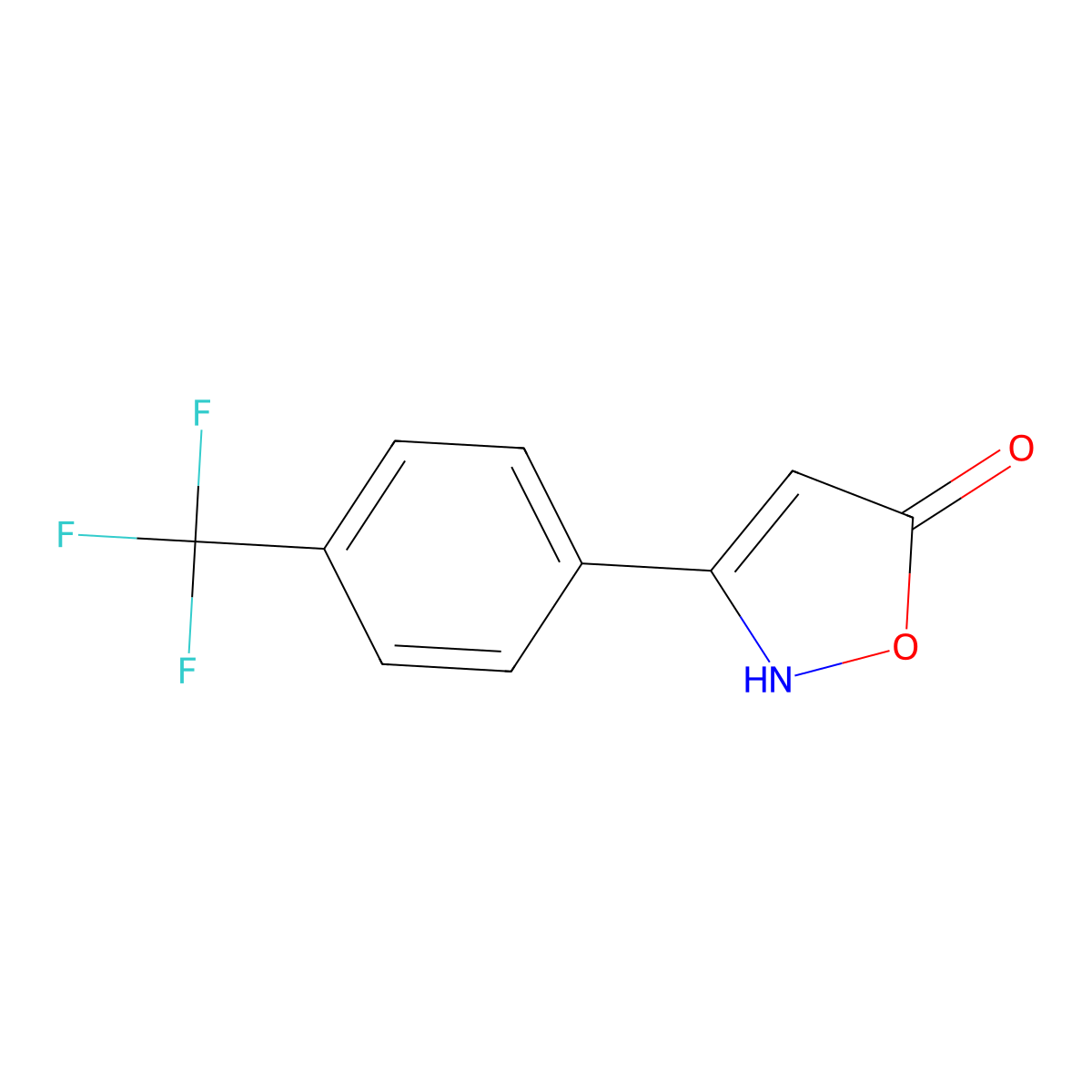 3-[4-(Trifluoromethyl)phenyl]-1,2-oxazol-5-ol molecular structure, CAS 1188228-02-5