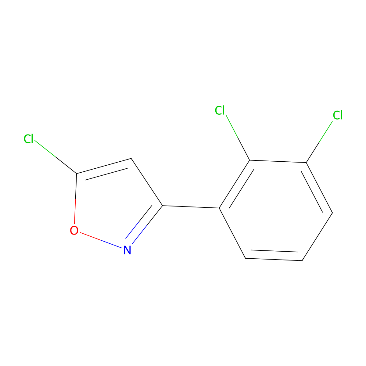 5-Chloro-3-(2,3-dichlorophenyl)-1,2-oxazole molecular structure, CAS 1188228-39-8