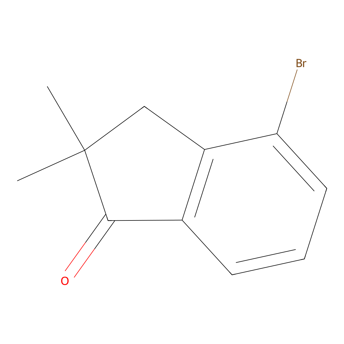 4-Bromo-2,2-dimethyl-2,3-dihydro-1H-inden-1-one molecular structure, CAS 1188231-66-4