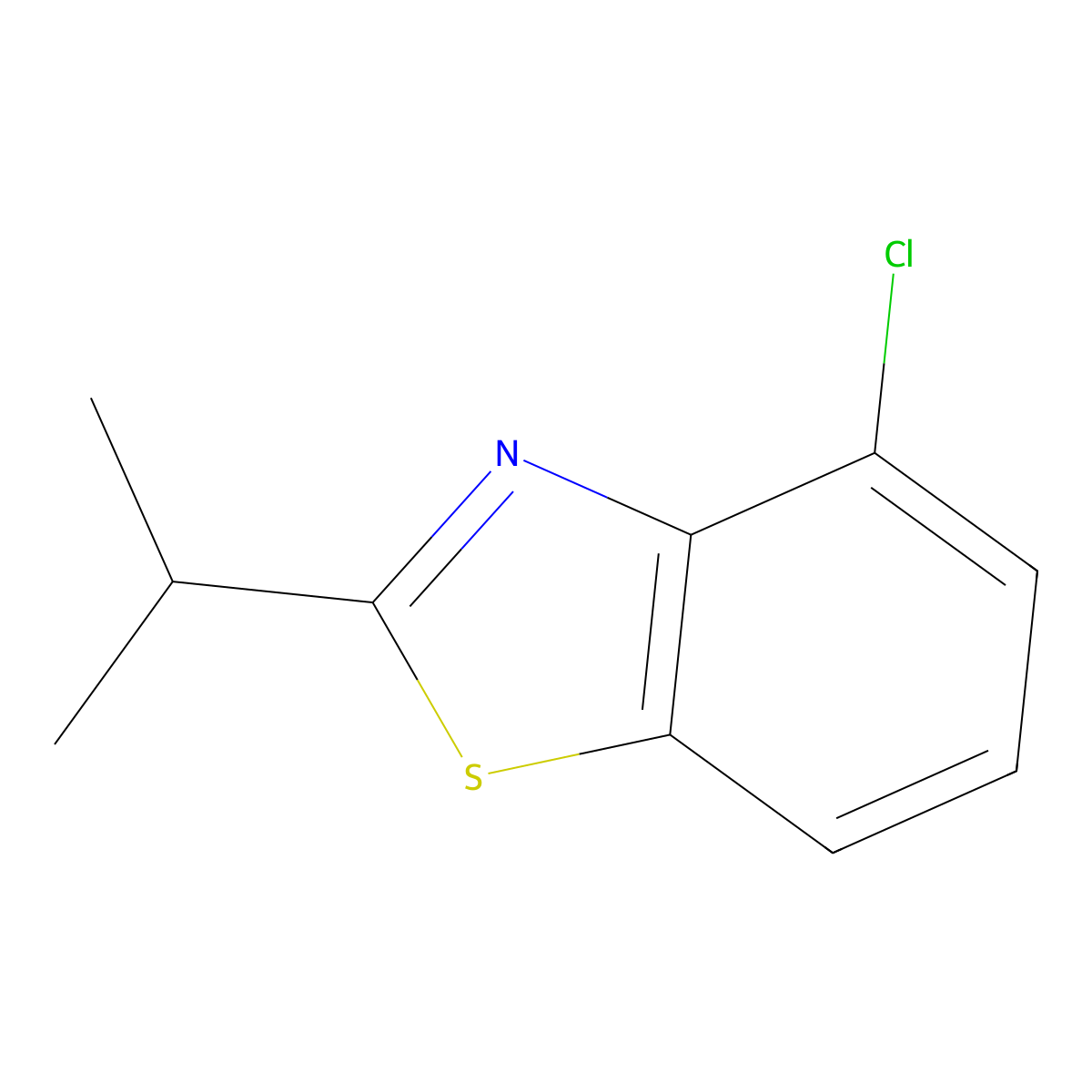 4-Chloro-2-(propan-2-yl)-1,3-benzothiazole molecular structure, CAS 1188232-02-1