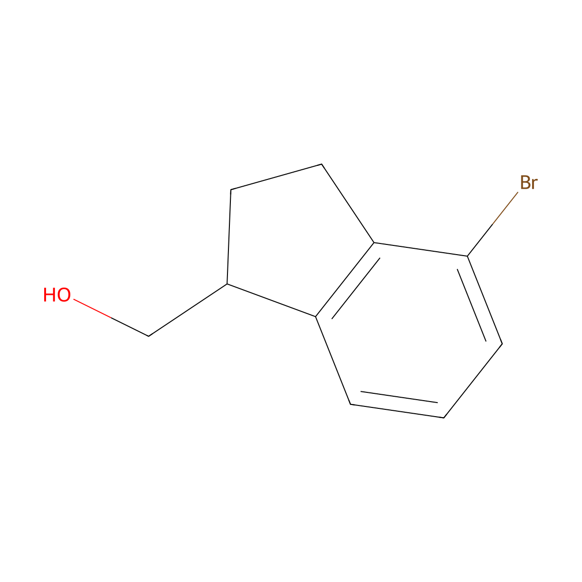 (4-Bromo-2,3-dihydro-1H-inden-1-YL)methanol molecular structure, CAS 1188232-62-3
