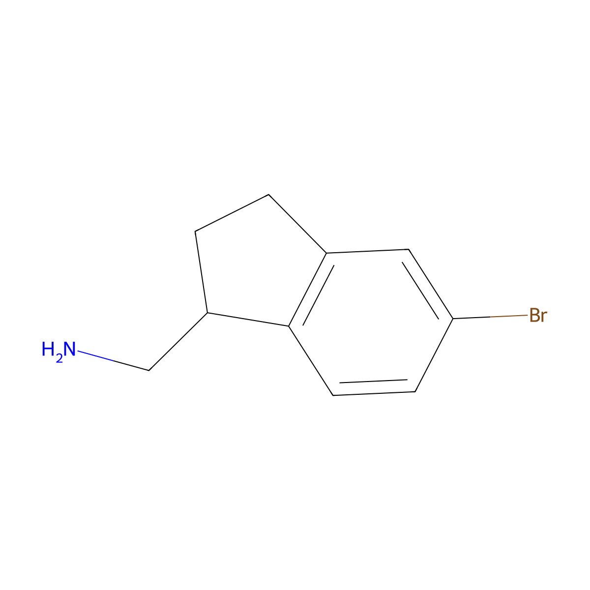 (5-bromo-2,3-dihydro-1H-inden-1-yl)methanamine molecular structure, CAS 1188232-80-5