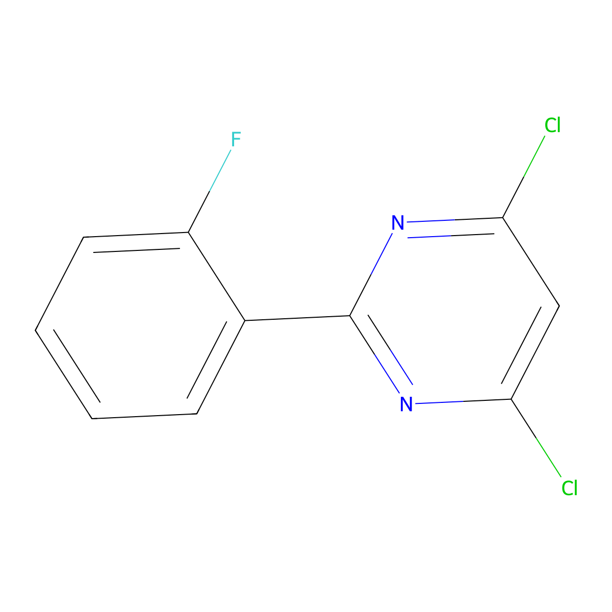 4,6-Dichloro-2-(2-fluorophenyl)pyrimidine molecular structure, CAS 1188236-93-2
