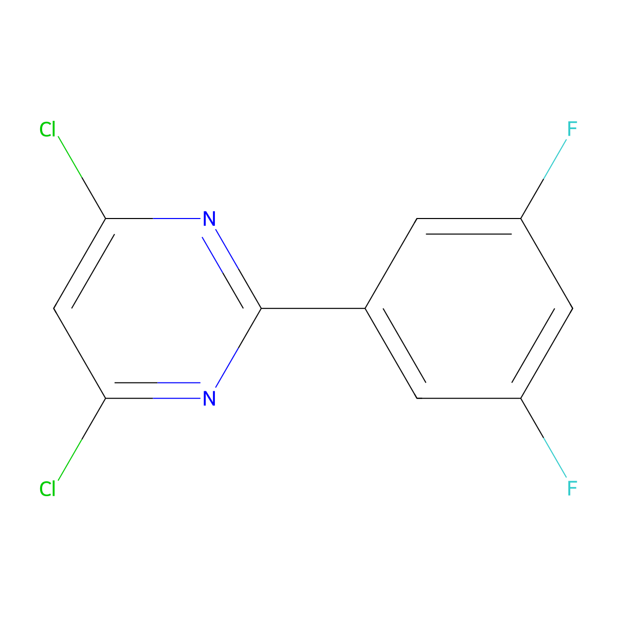 4,6-Dichloro-2-(3,5-difluorophenyl)pyrimidine molecular structure, CAS 1188237-69-5