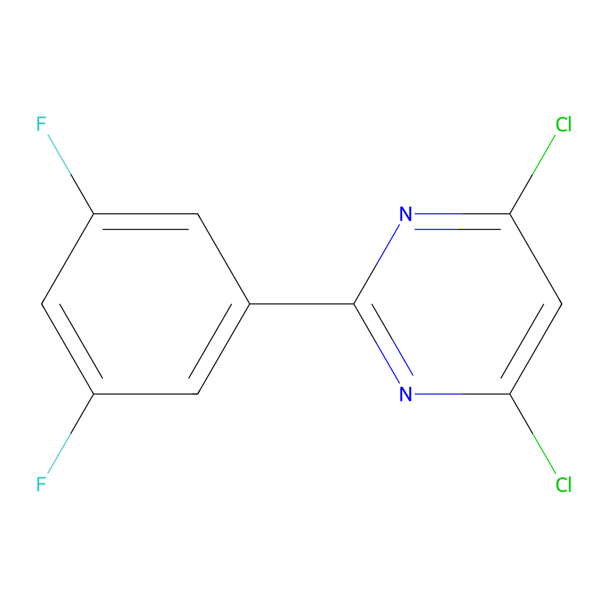 4,6-Dichloro-2-(3,5-difluorophenyl)pyrimidine molecular structure, CAS 1188237-69-5
