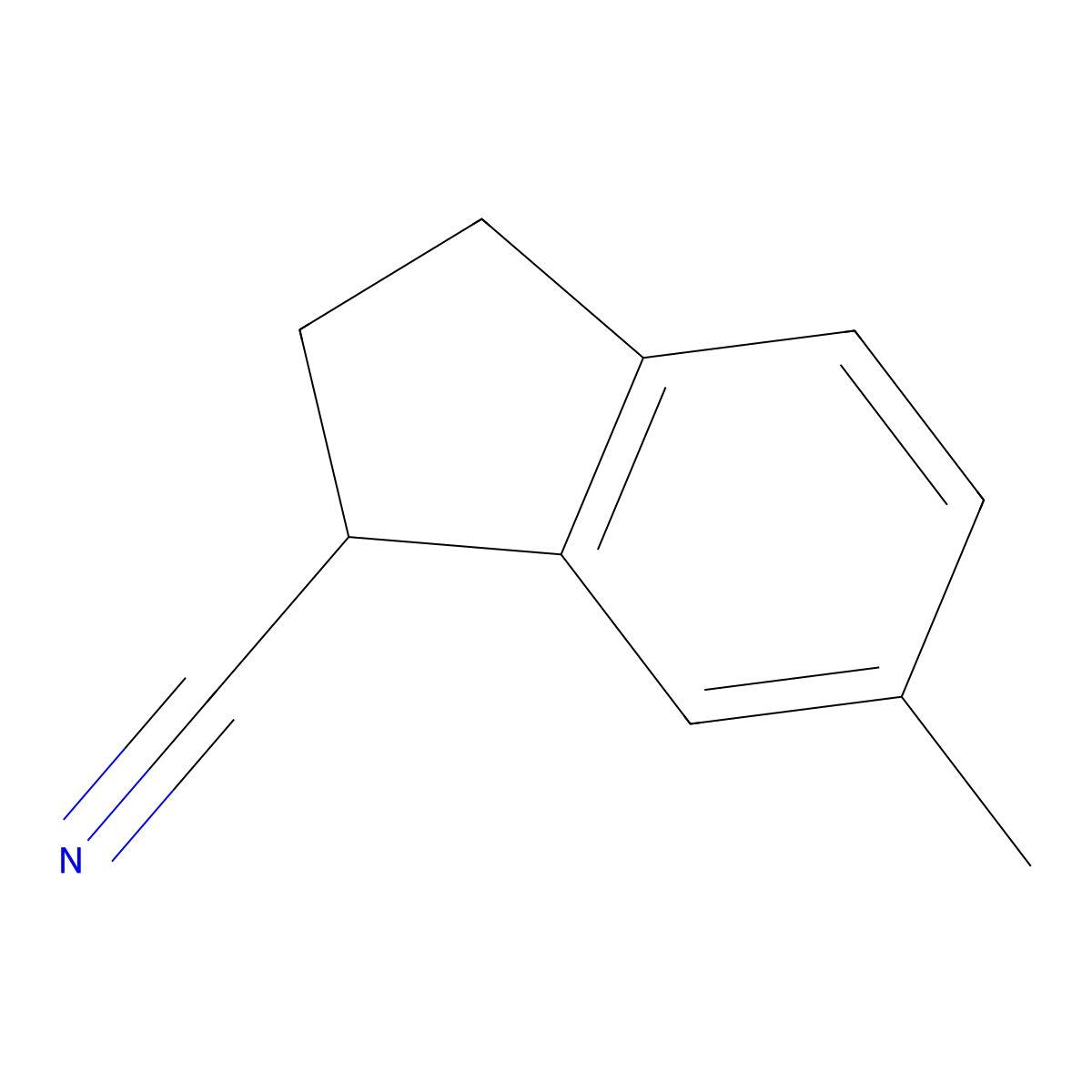 6-methyl-2,3-dihydro-1H-indene-1-carbonitrile molecular structure, CAS 1188239-73-7