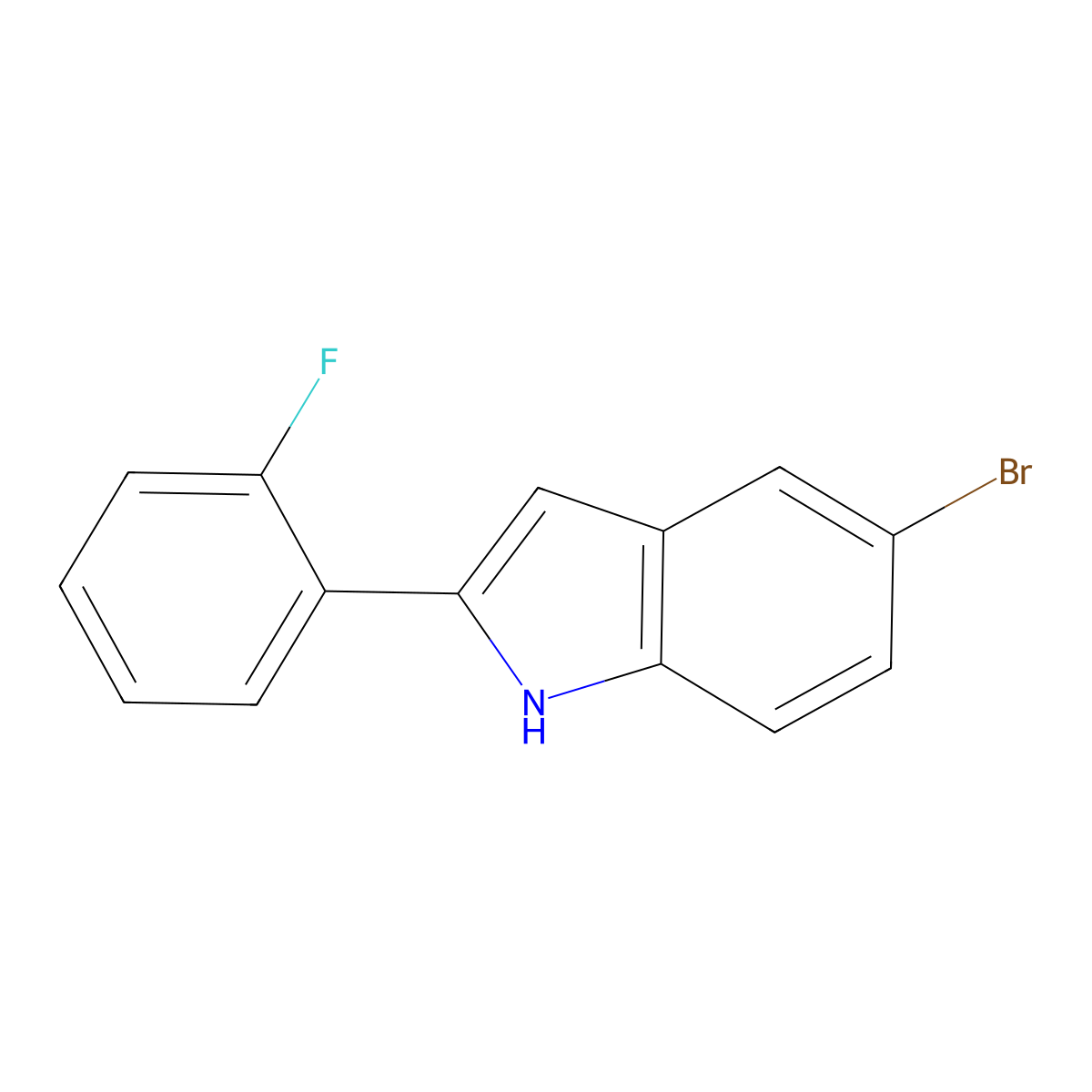 5-bromo-2-(2-fluorophenyl)-1H-indole molecular structure, CAS 1188240-91-6