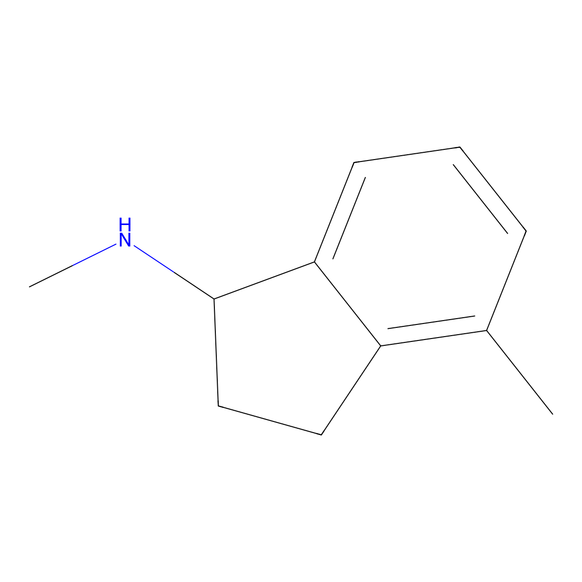 N,4-dimethyl-2,3-dihydro-1H-inden-1-amine molecular structure, CAS 1188244-36-1