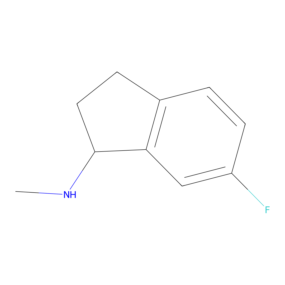 6-Fluoro-N-methyl-2,3-dihydro-1H-inden-1-amine molecular structure, CAS 1188244-68-9