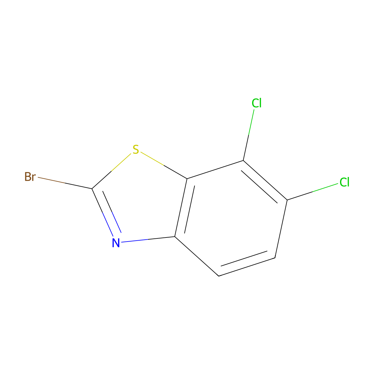 2-Bromo-6,7-dichlorobenzo[d]thiazole molecular structure, CAS 1188247-19-9