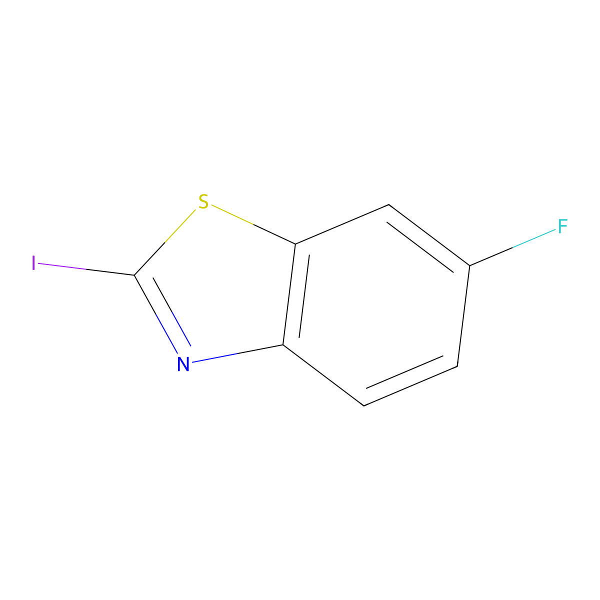 6-Fluoro-2-iodobenzo[d]thiazole molecular structure, CAS 1188247-97-3